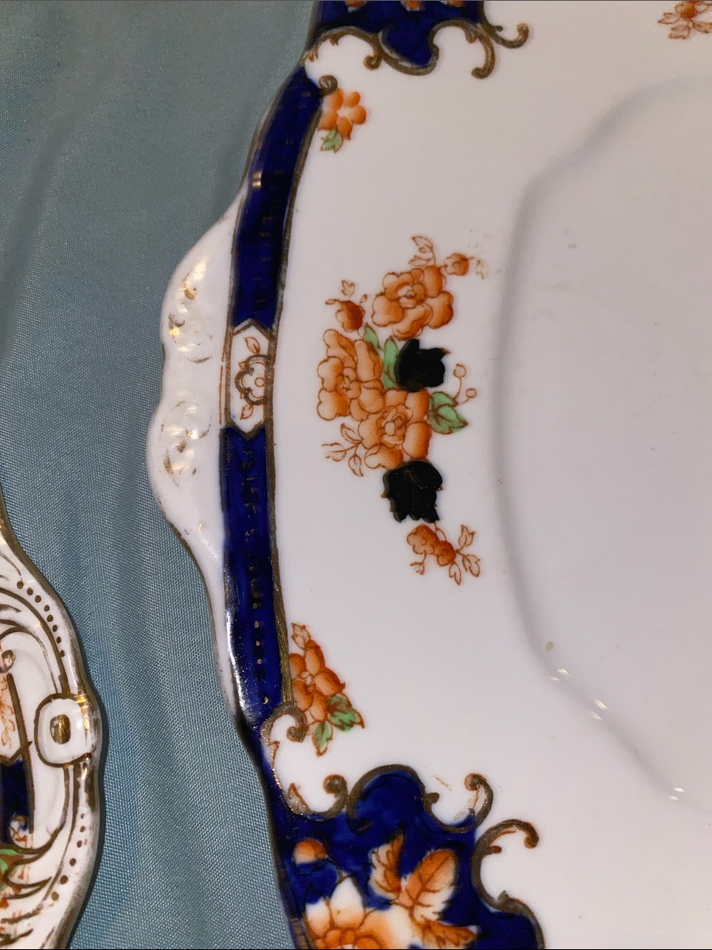 Vintage Royal Albert Heirloom Crown China England Cake Plate Set of 4 - Picture 12 of 16